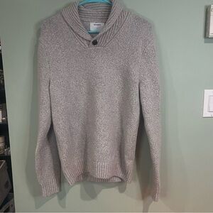 Old  Navy Men's Shawl-Collar Turtleneck Sweater in Heather Gray